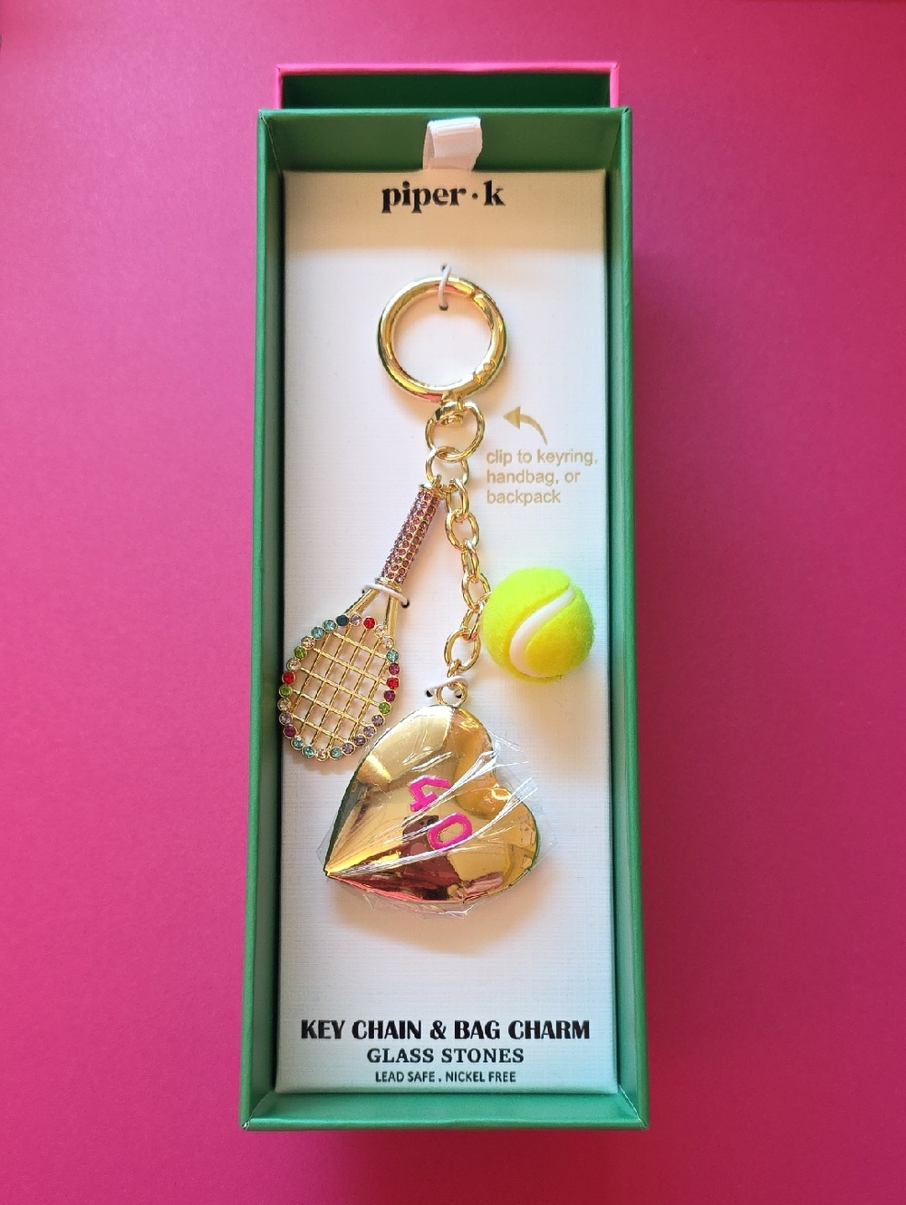 🆕️Piper K Green & Pink Tennis Crest Box